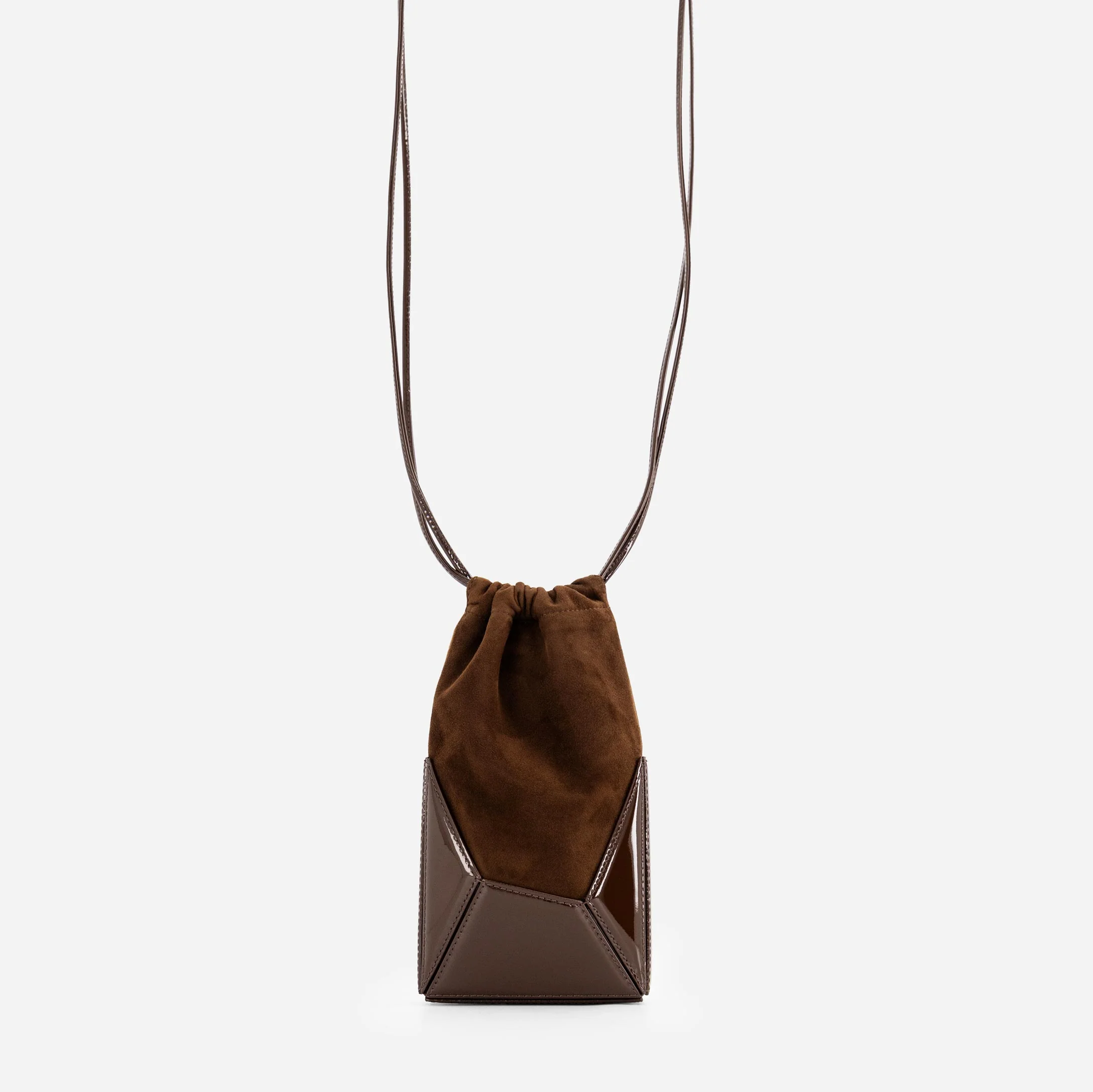 Naomi Phone Pouch - Patent Brown - Image 2