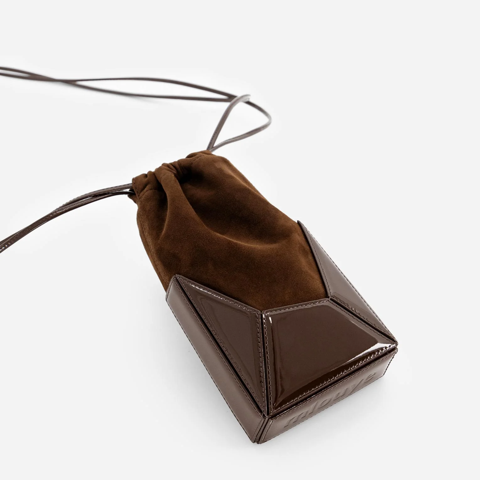 Naomi Phone Pouch - Patent Brown - Image 3