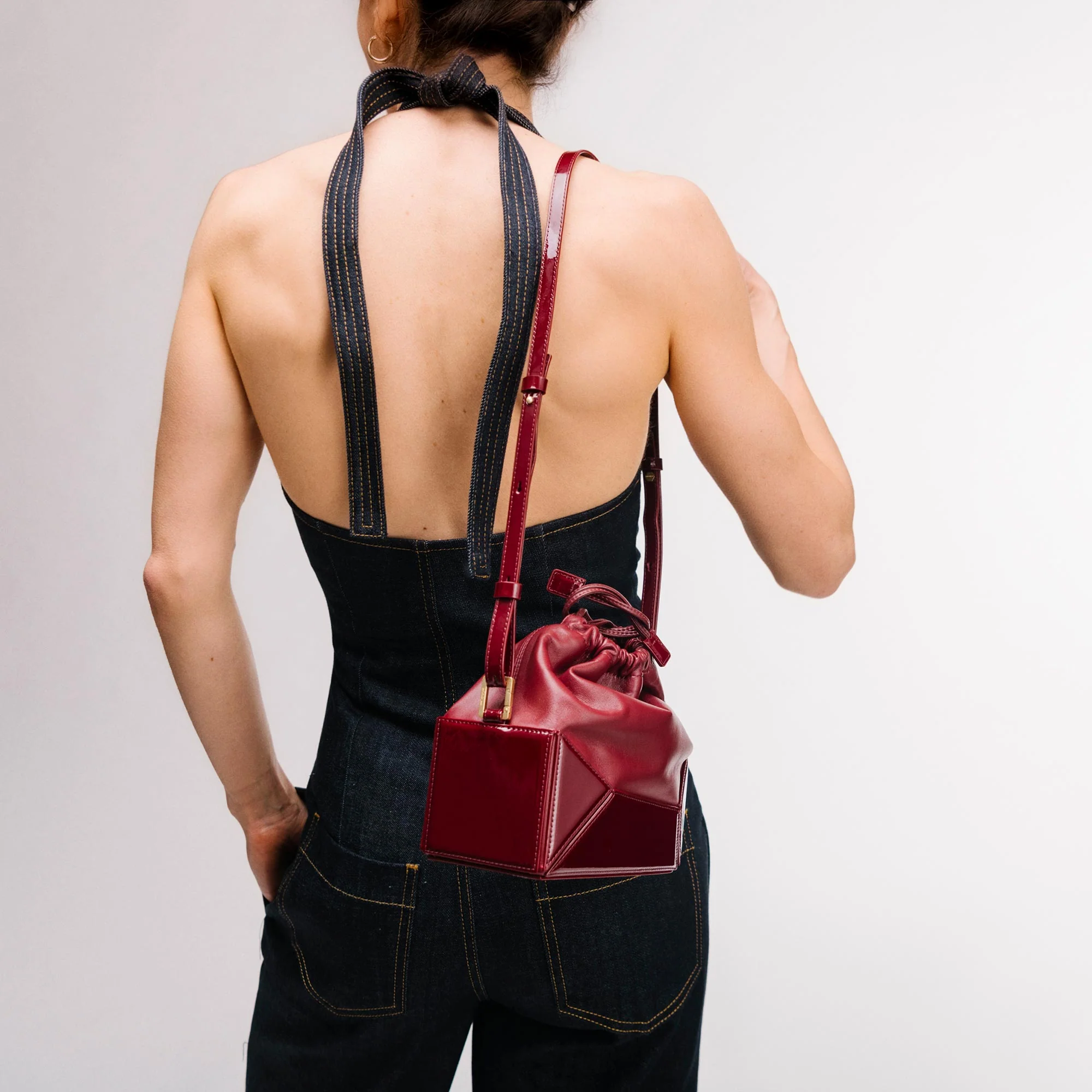 Naomi Pouch - Patent Bordeaux - Image 7