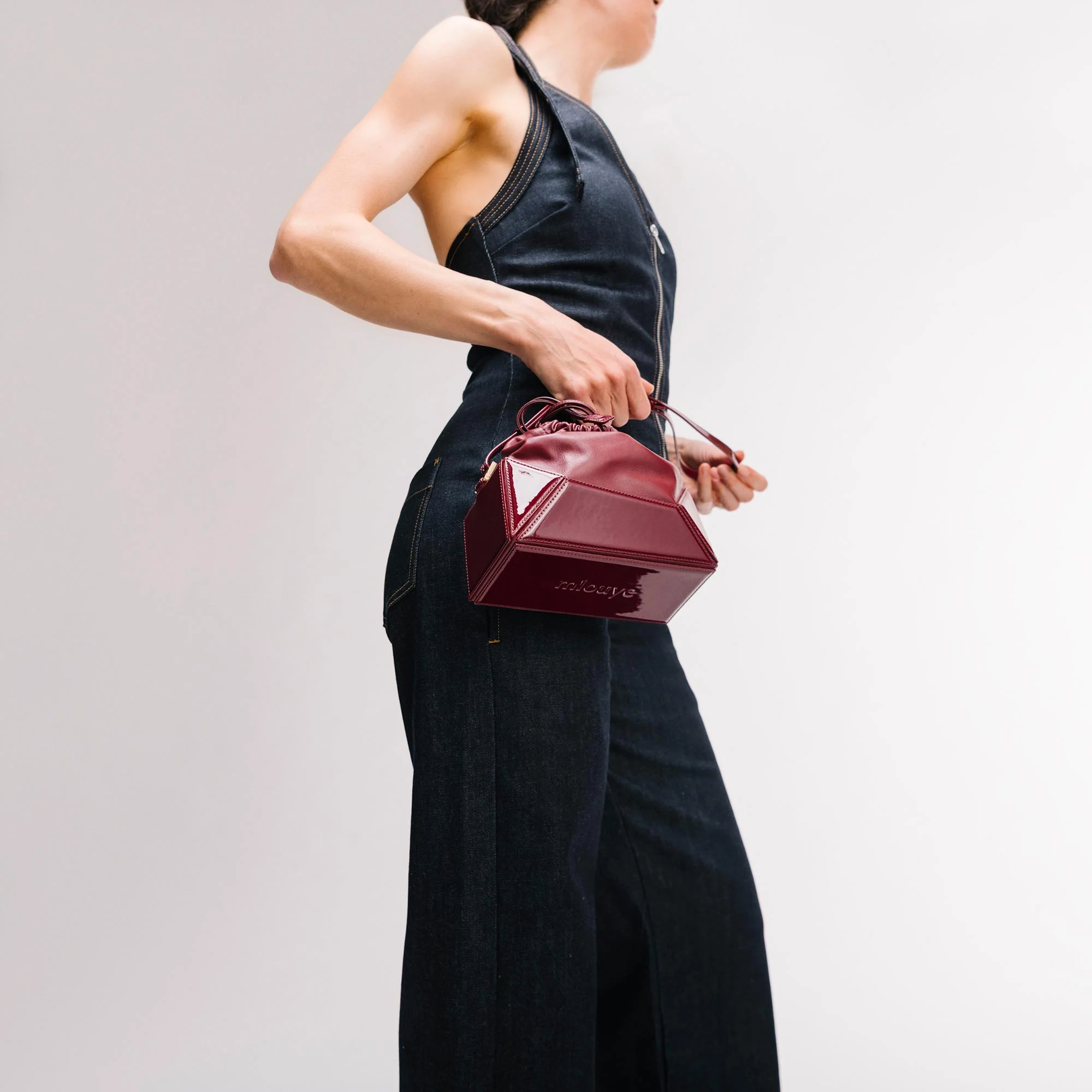 Naomi Pouch - Patent Bordeaux - Image 8