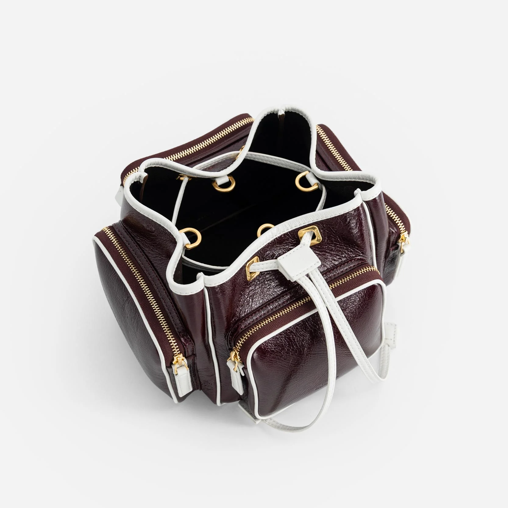 Quad - Crinkled Bordeaux & White - Image 5