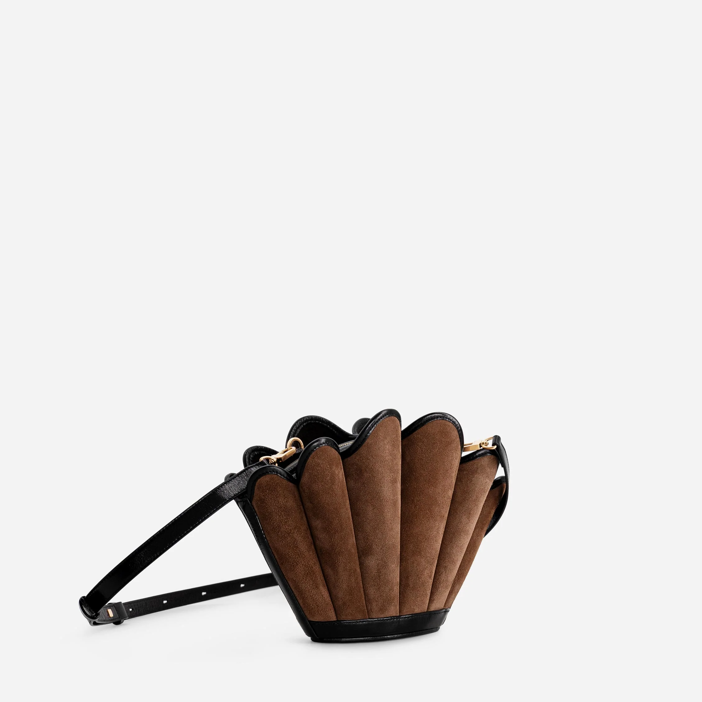 Seashell Crossbody - Suede Espresso - Image 3