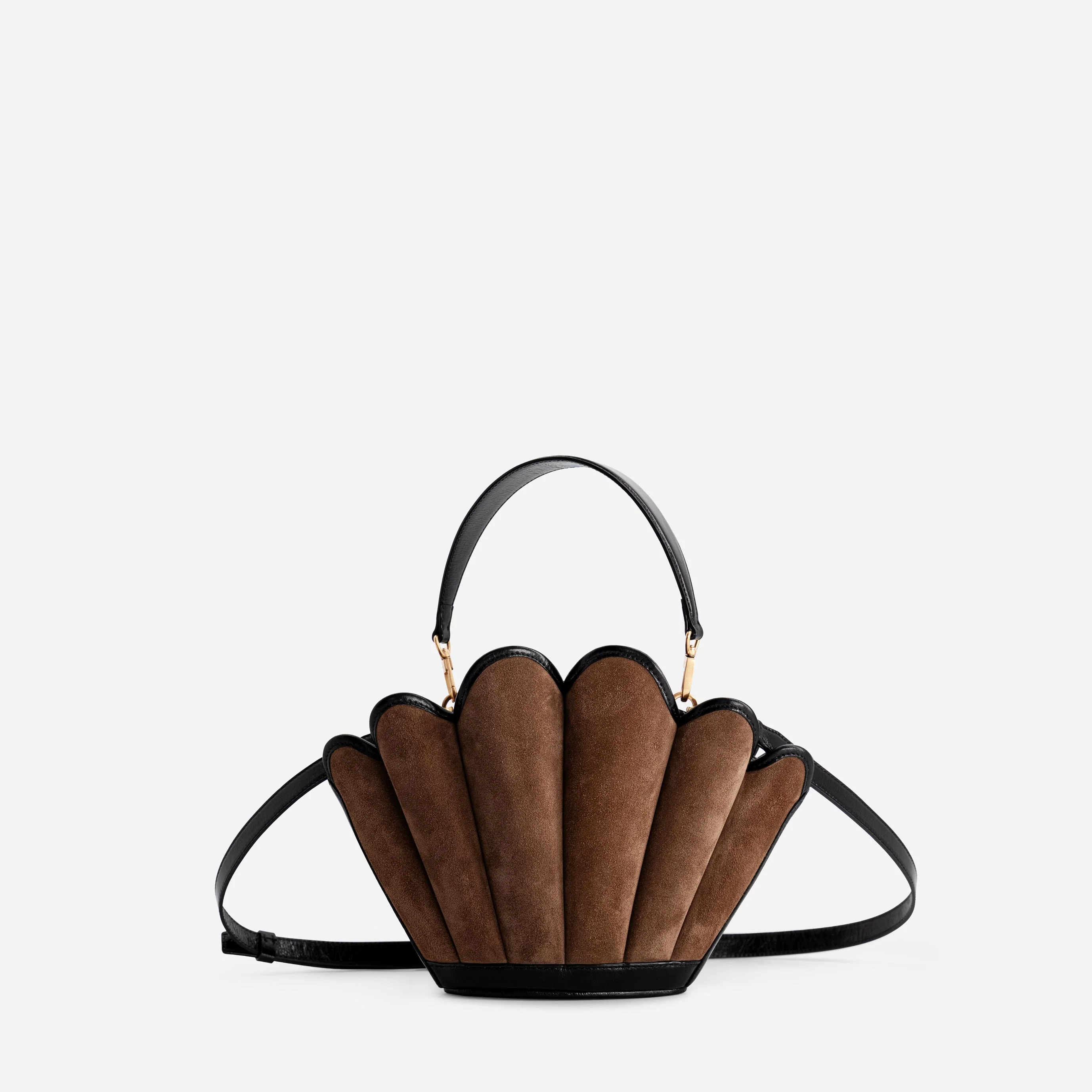 Seashell Crossbody - Suede Espresso - Image 4