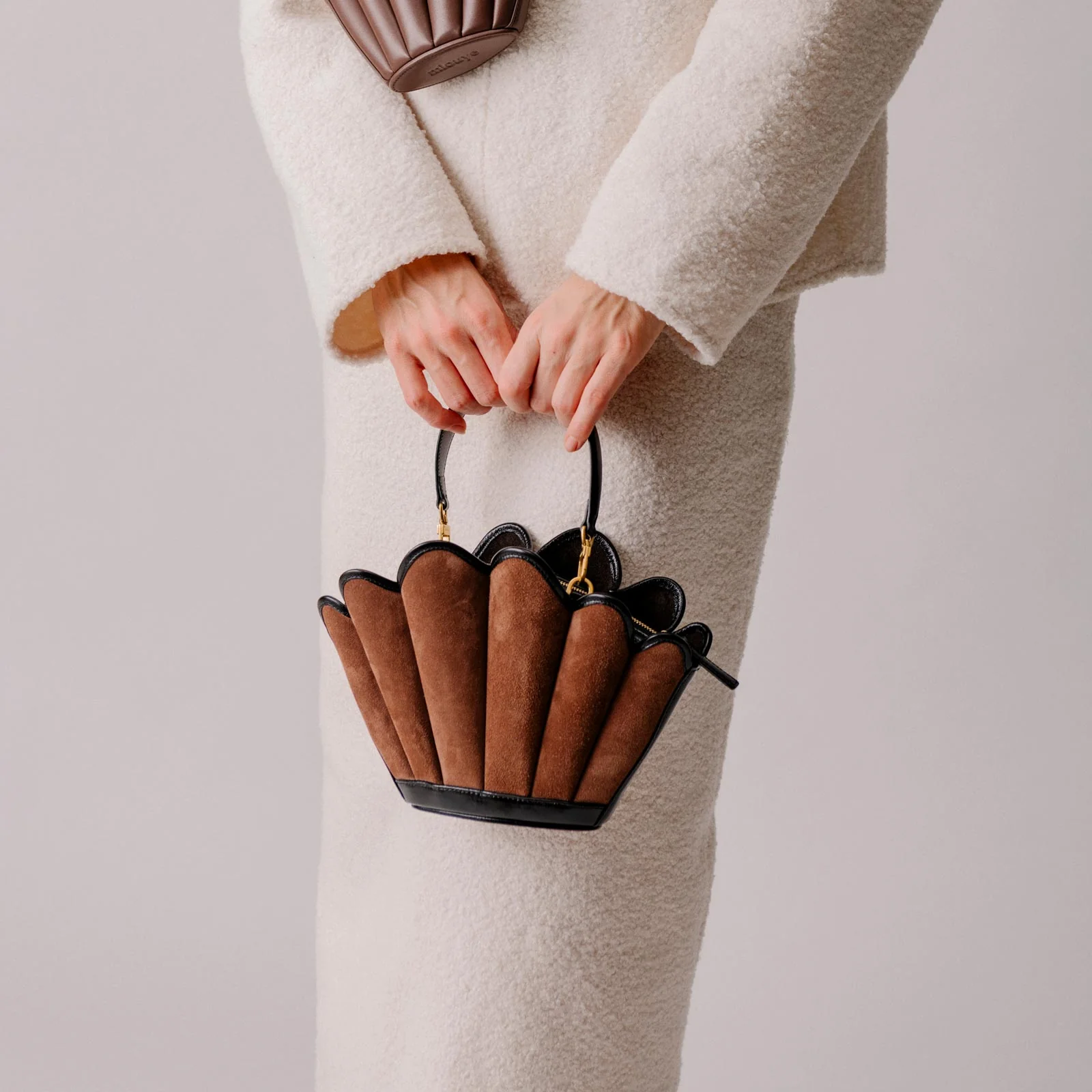 Seashell Crossbody - Suede Espresso - Image 2