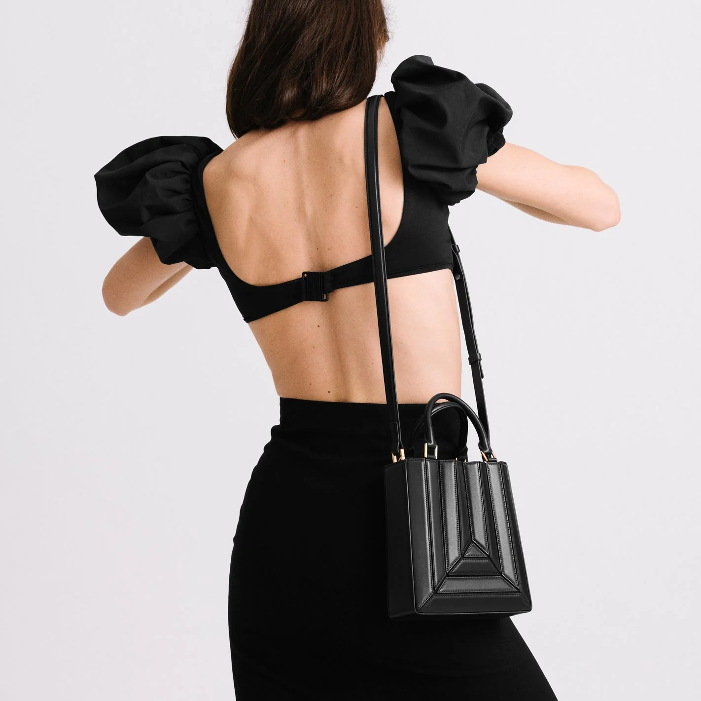 Sera Tall Tote Mini - Black - Image 2
