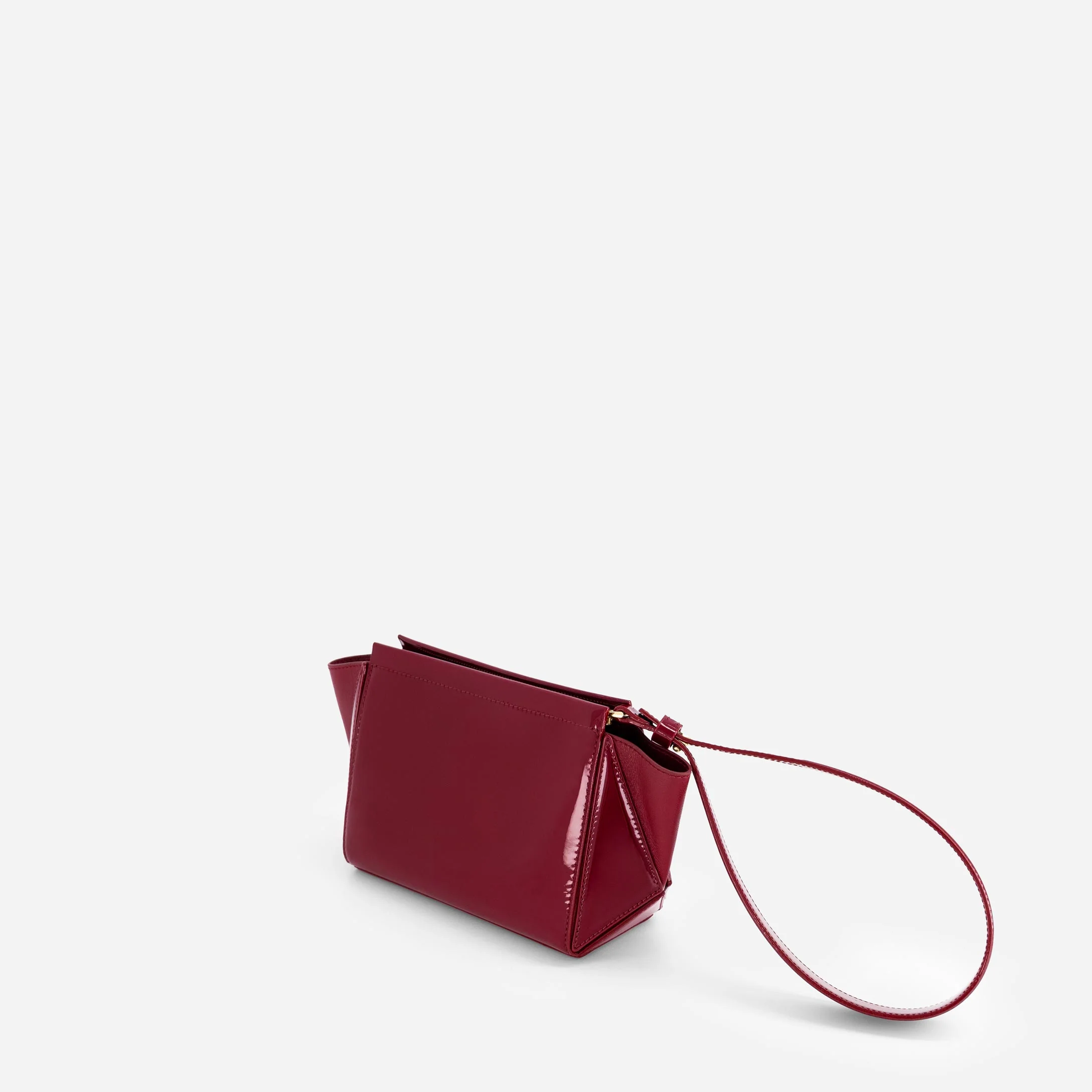 Small Triangle Pouch - Patent Bordeaux - Image 5