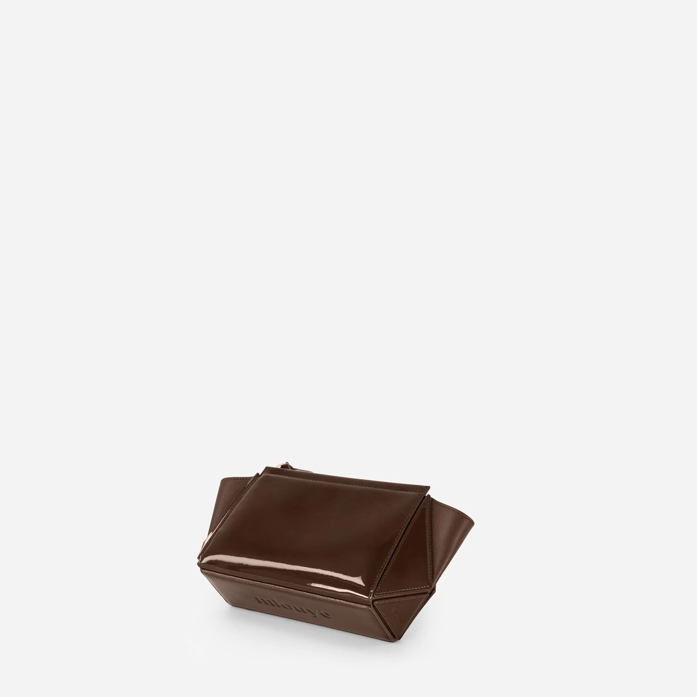 Small Triangle Pouch - Patent Brown - Image 5