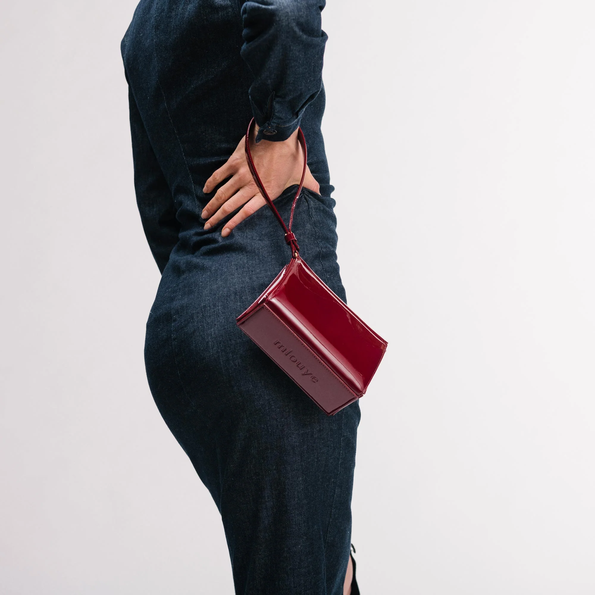 Small Triangle Pouch - Patent Black - Image 8