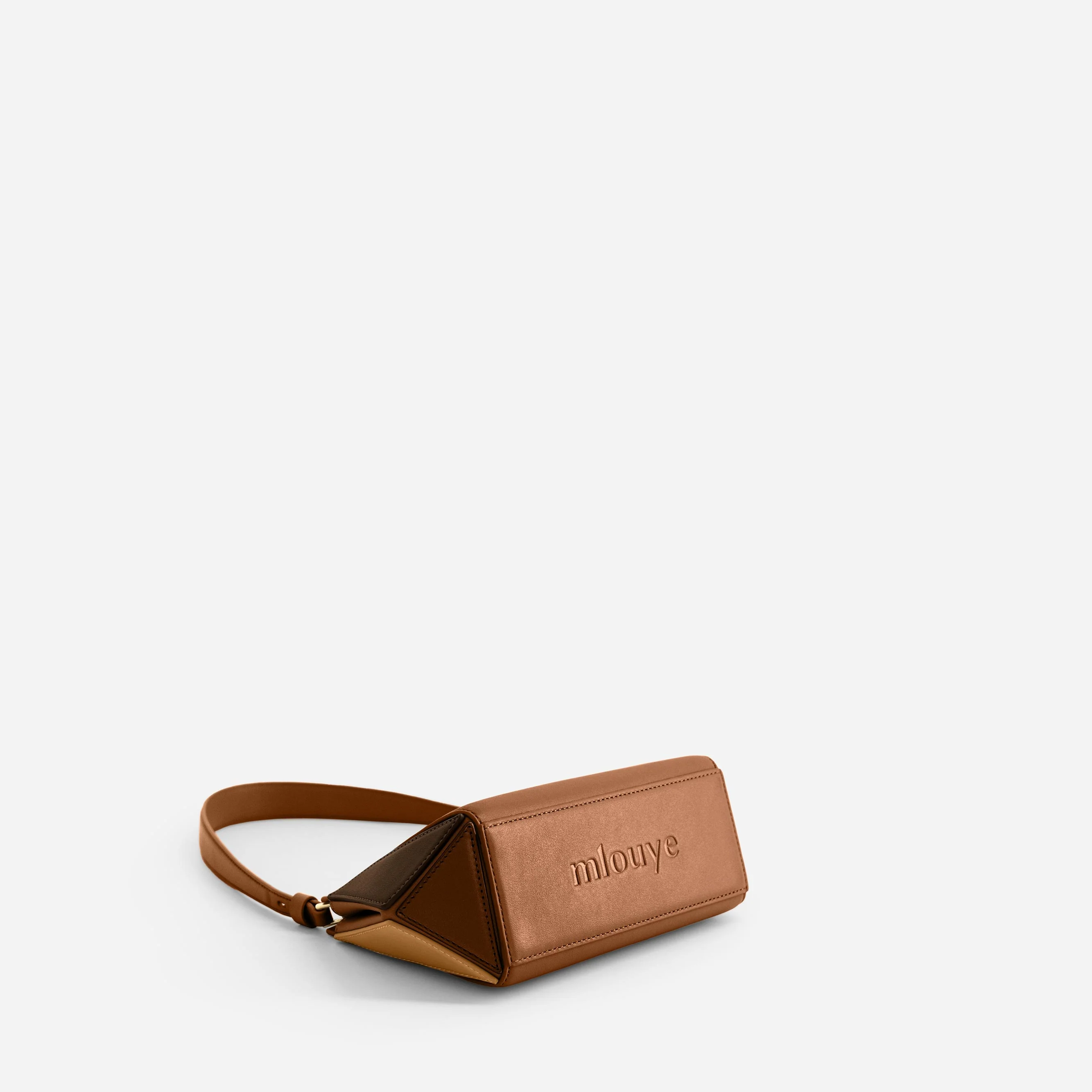Small Triangle Pouch - Praline - Image 4